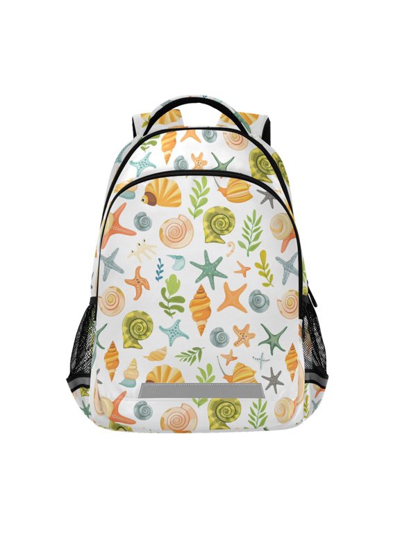 Starfish Snails Conch Backpack Elementary School Bag Bookbag Travel Rucksack