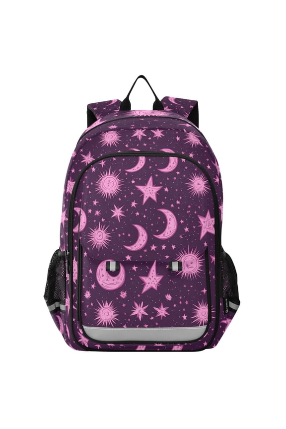 Stars Boho Moon Laptop Backpack Purse Travel Bag Casual School Bookbag Rucksack for Women Men