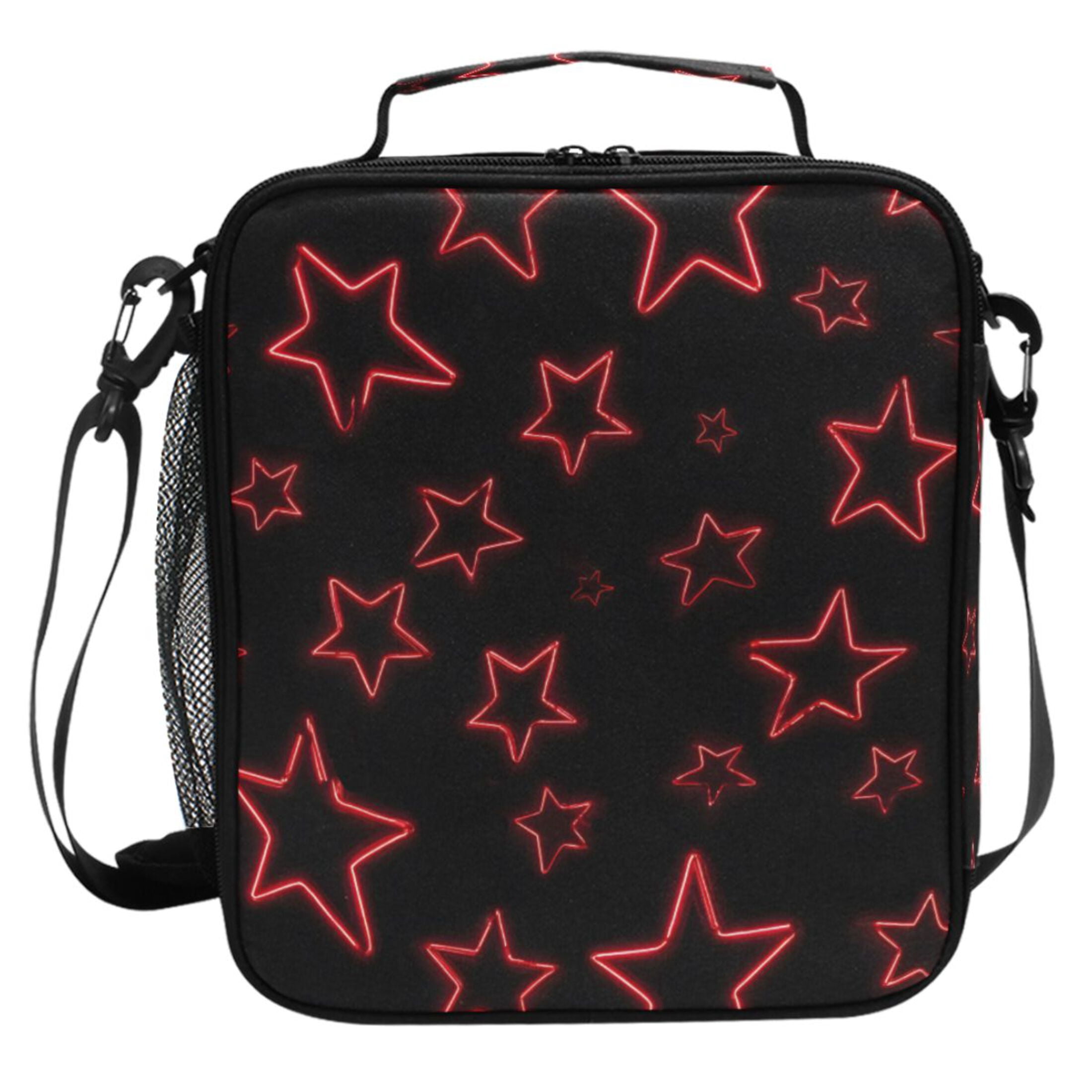 ALAZA Stars Lunch Box Insulated Cooler Lunch Bag with Shoulder Strap Meal Prep Tote