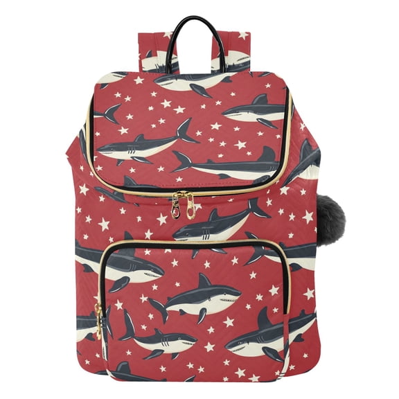 ALAZA Stars Sharks Travel Backpack Laptop Bag Large Capacity Daypack