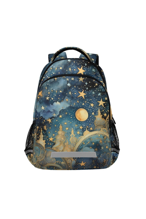 Stars and Moon Backpack Elementary School Bag Bookbag Travel Rucksack