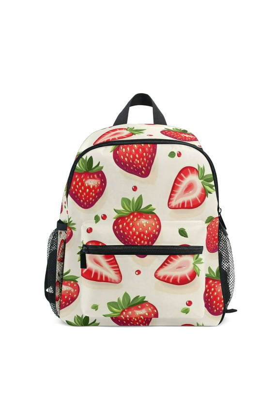 Strawberries School Backpack Small Bookbag Mini Bags
