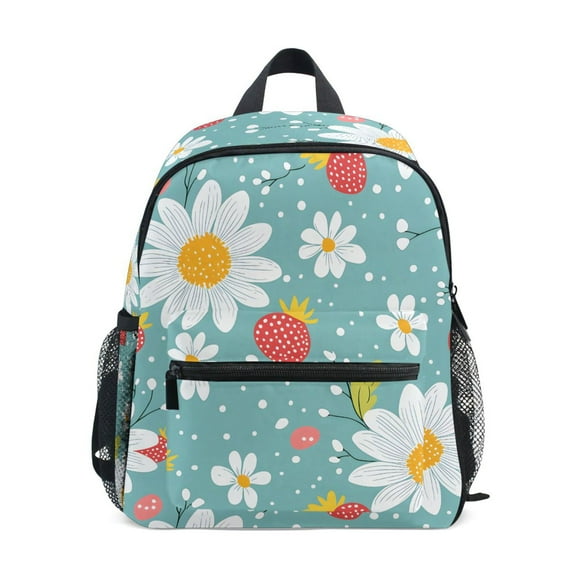 ALAZA Strawberry Daisy Floral School Backpack Small Bookbag Mini Bags