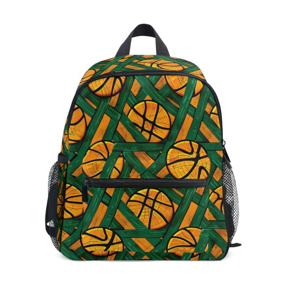 ALAZA Stripes Basketballs School Backpack Small Bookbag Mini Bags
