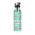 thumbnail image 1 of ALAZA Stripes Polka Dots Water Bottle Insulated Flask Stainless Steel Straw Lid 20 oz, 1 of 6