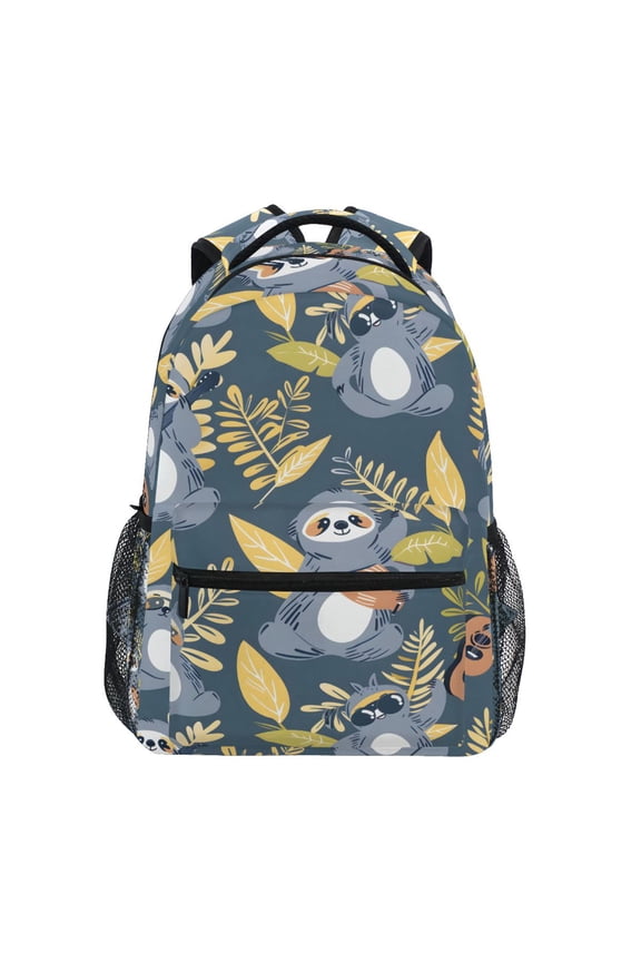 Stylish Backpack Abstract Sloth Playing Guitar Elementary Bookbag Personalized Laptop School Bags Travel Daypack