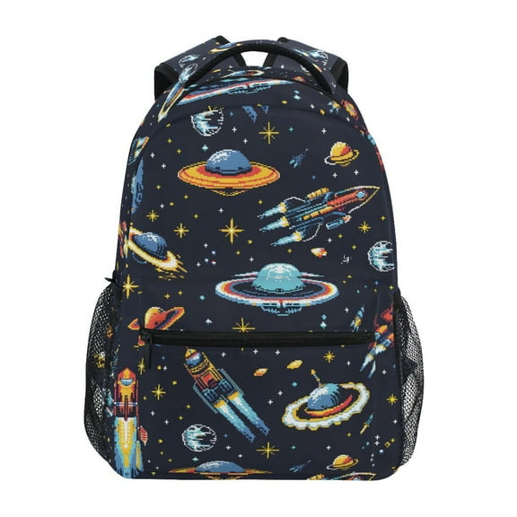 ALAZA Stylish Backpack Aliens and Space Elementary Bookbag Personalized Laptop School Bags Travel Daypack