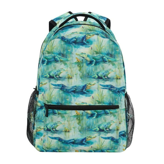 ALAZA Stylish Backpack Alligator Frogs Elementary Bookbag Personalized Laptop School Bags Travel Daypack