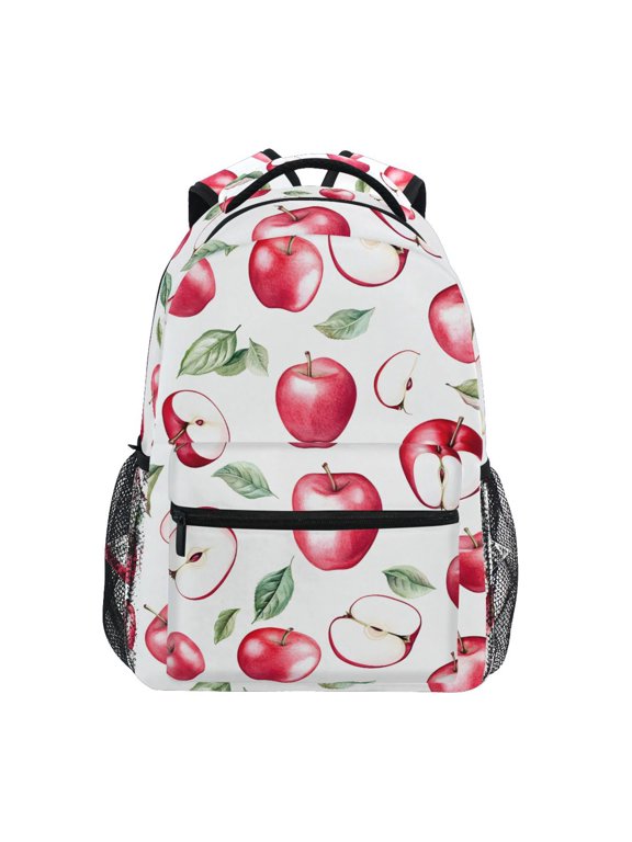 Kids Backpack Apples Pattern Elementary Bookbag School Bags for Girls Boys Laptop Travel Student Daypack