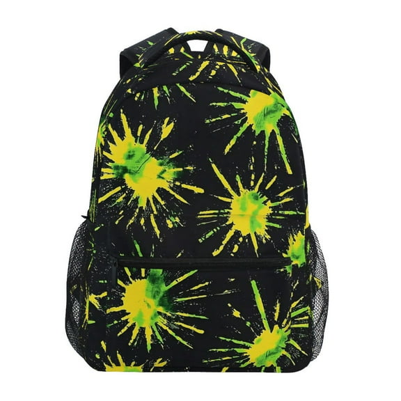 ALAZA Stylish Backpack Art Tie-dye Yellow Elementary Bookbag Personalized Laptop School Bags Travel Daypack