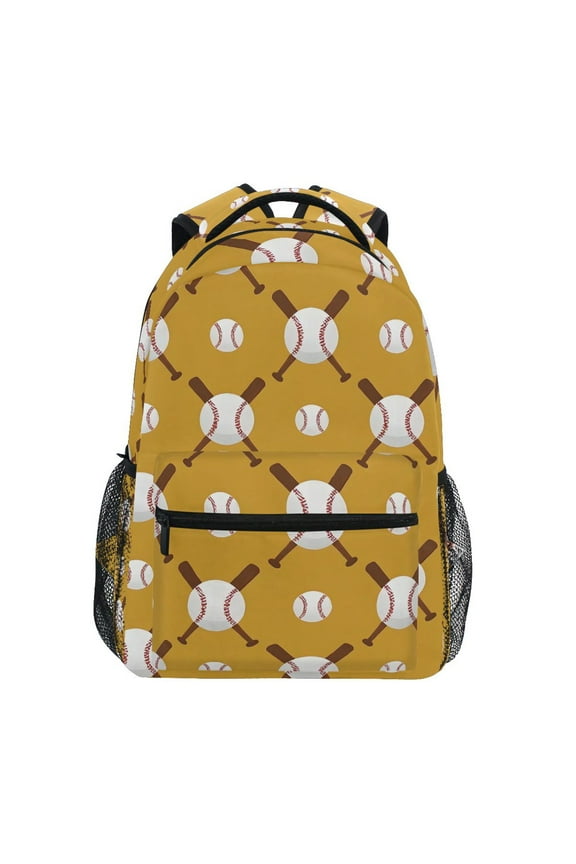 Stylish Backpack Baseball Balls Bats Elementary Bookbag Personalized Laptop School Bags Travel Daypack