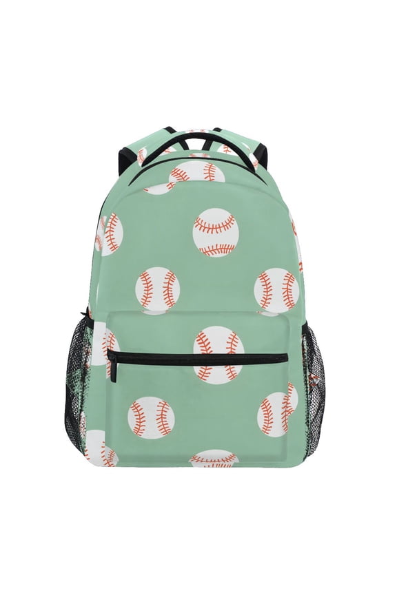 Stylish Backpack Baseballs-z1 Elementary Bookbag Personalized Laptop School Bags Travel Daypack