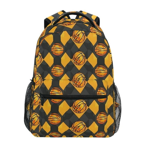 ALAZA Stylish Backpack Basketball Checkered Elementary Bookbag Personalized Laptop School Bags Travel Daypack