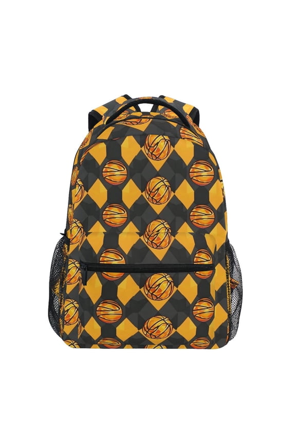 Stylish Backpack Basketball Checkered Elementary Bookbag Personalized Laptop School Bags Travel Daypack