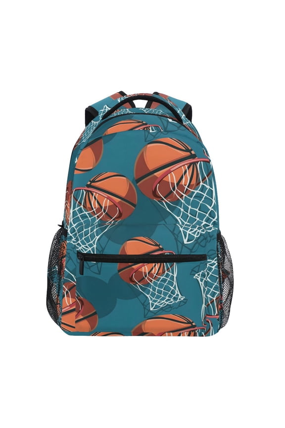 Stylish Backpack Basketball-a1 Elementary Bookbag Personalized Laptop School Bags Travel Daypack
