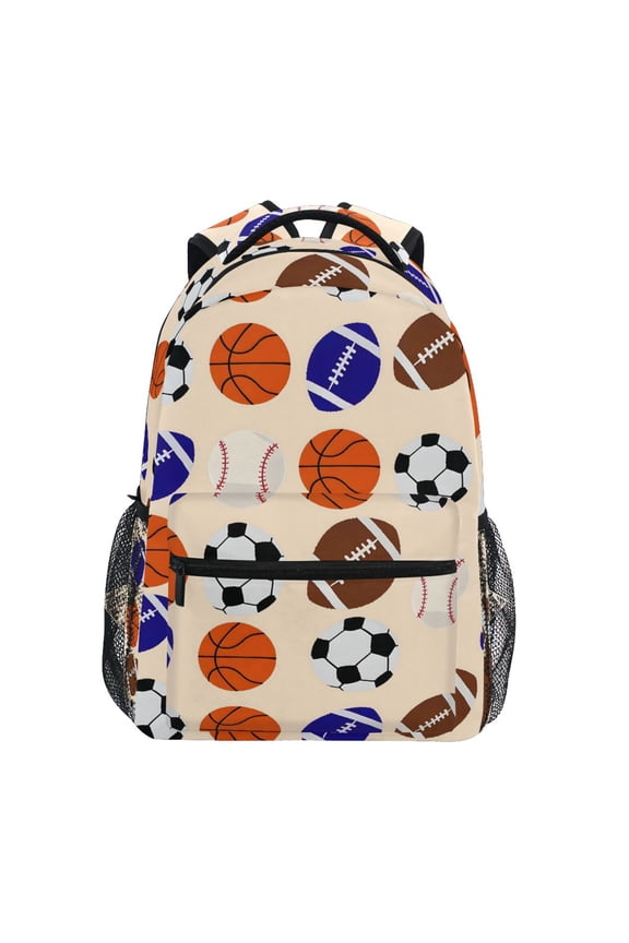 Stylish Backpack Basketballs Baseball Football Elementary Bookbag Personalized Laptop School Bags Travel Daypack
