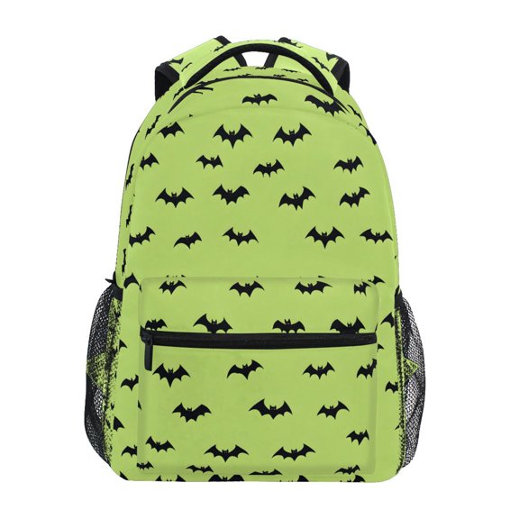 ALAZA Stylish Backpack Bat on Green Elementary Bookbag Personalized Laptop School Bags Travel Daypack