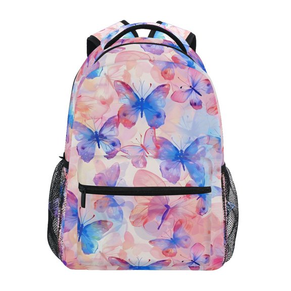 ALAZA Stylish Backpack Beautiful Butterfly Flying Elementary Bookbag Personalized Laptop School Bags Travel Daypack