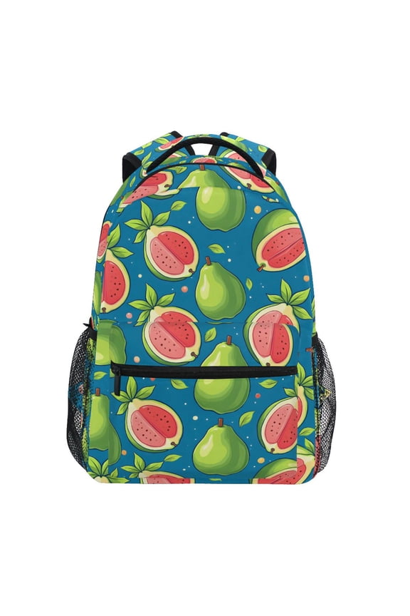 Stylish Backpack Blue Guava Fruits Elementary Bookbag Personalized Laptop School Bags Travel Daypack