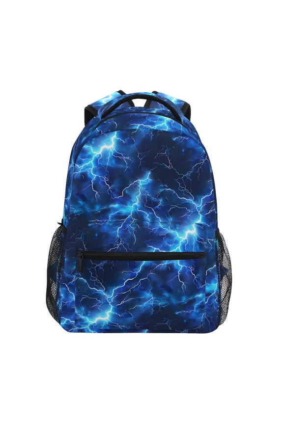 Stylish Backpack Blue Lightning Elementary Bookbag Personalized Laptop School Bags Travel Daypack