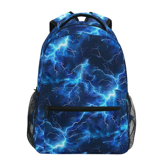 ALAZA Stylish Backpack Blue Lightning Elementary Bookbag Personalized Laptop School Bags Travel Daypack