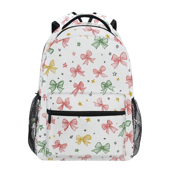 ALAZA Stylish Backpack Bows Stars Elementary Bookbag Personalized Laptop School Bags Travel Daypack