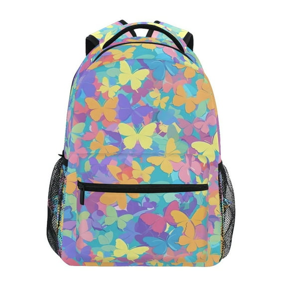ALAZA Stylish Backpack Butterflies Paint Elementary Bookbag Personalized Laptop School Bags Travel Daypack