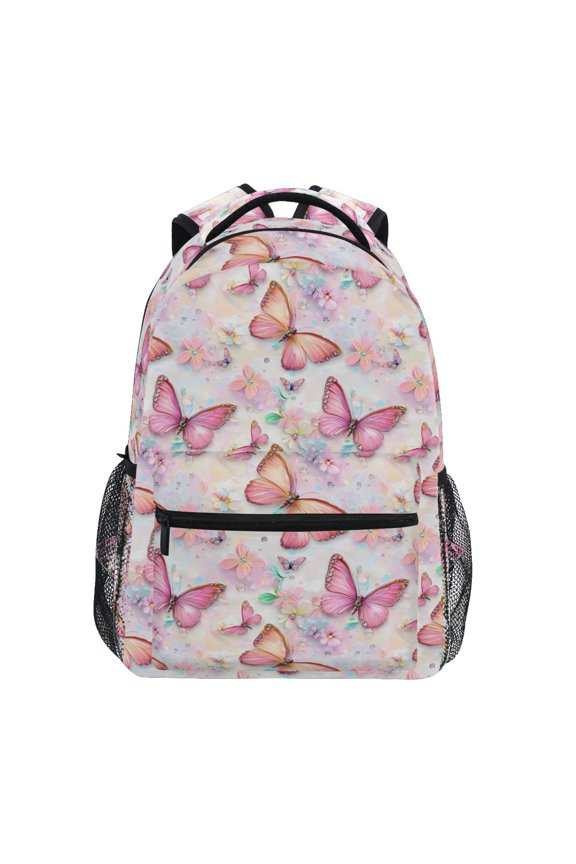 Stylish Backpack Butterfly Paint Elementary Bookbag Personalized Laptop School Bags Travel Daypack