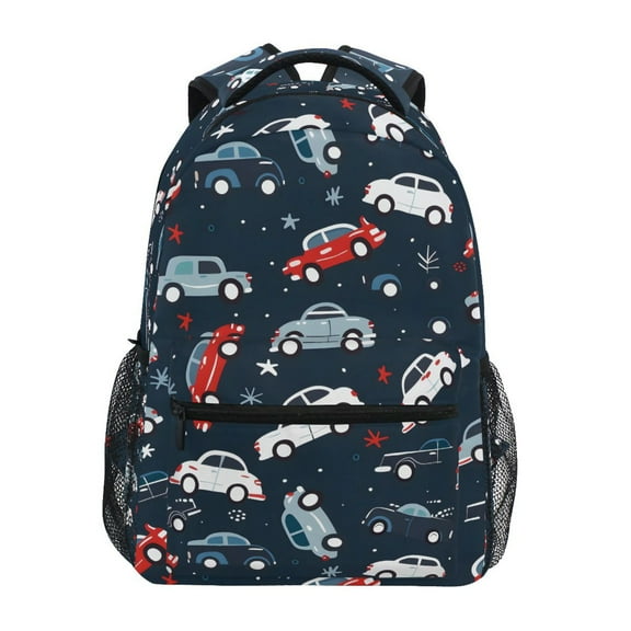 ALAZA Stylish Backpack Cars Cartoon Elementary Bookbag Personalized Laptop School Bags Travel Daypack