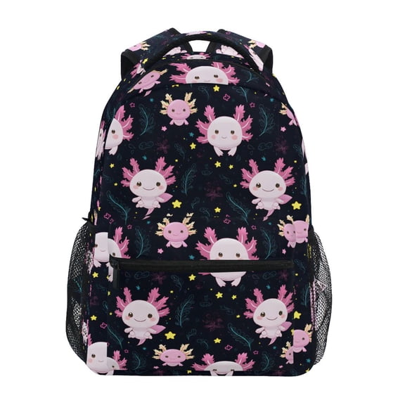 ALAZA Stylish Backpack Cartoon Axolotl Stars Elementary Bookbag Personalized Laptop School Bags Travel Daypack