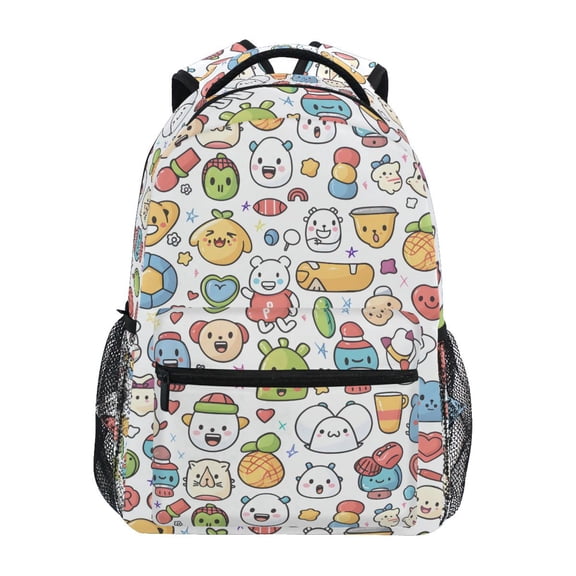ALAZA Stylish Backpack Cartoon Dogs Print Elementary Bookbag Personalized Laptop School Bags Travel Daypack