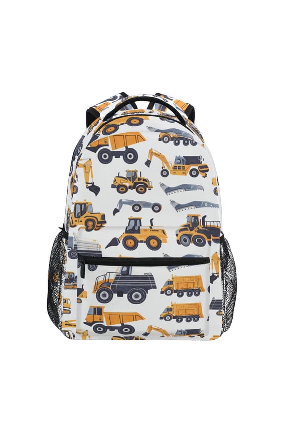 Stylish Backpack Cartoon Engineering Vehicle Excavator Elementary Bookbag Personalized Laptop School Bags Travel Daypack