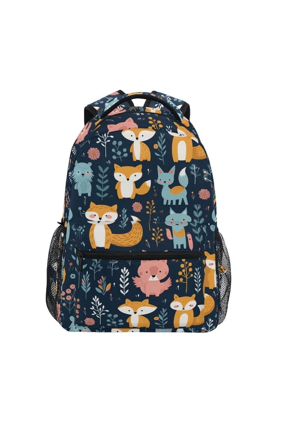 Stylish Backpack Cartoon Fox Cute Elementary Bookbag Personalized Laptop School Bags Travel Daypack