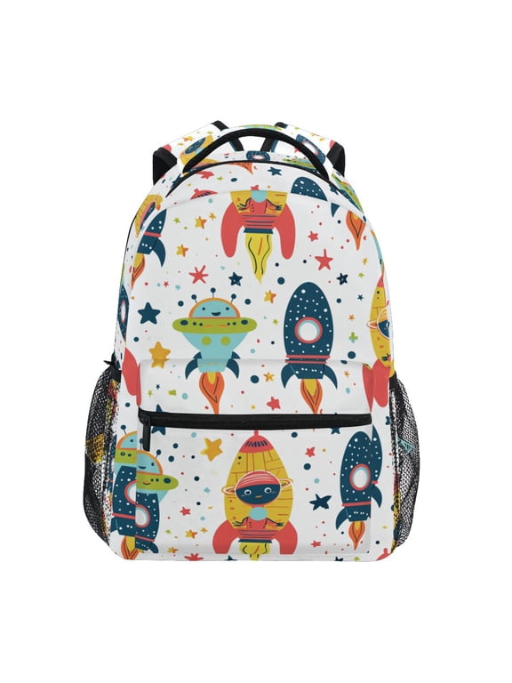 Kids Backpack Cartoon Rocket Elementary Bookbag School Bags for Girls Boys Laptop Travel Student Daypack