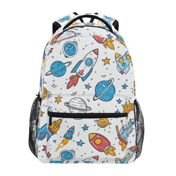 ALAZA Stylish Backpack Cartoon Space Elements Universe Elementary Bookbag Personalized Laptop School Bags Travel Daypack