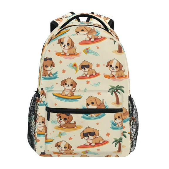 ALAZA Stylish Backpack Cartoon Surfboard Dogs Elementary Bookbag Personalized Laptop School Bags Travel Daypack