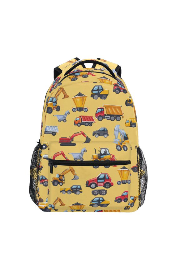 Stylish Backpack Cartoon Truck Cute Excavator Vehicle Elementary Bookbag Personalized Laptop School Bags Travel Daypack