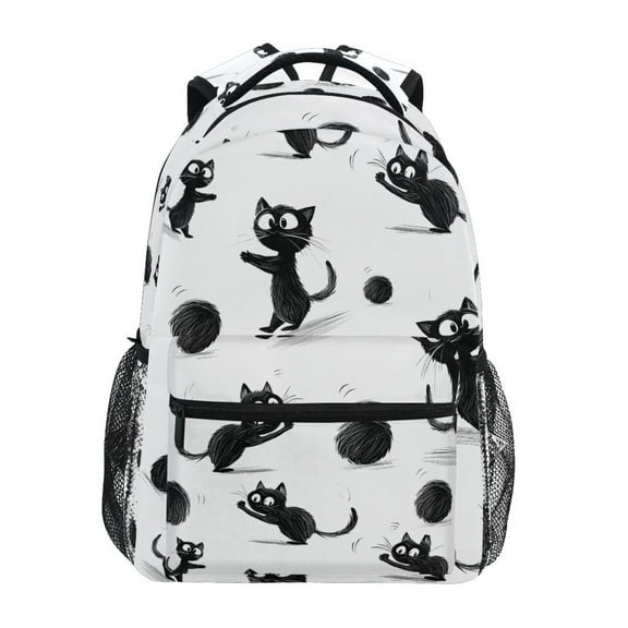 ALAZA Stylish Backpack Cat Balls Elementary Bookbag Personalized Laptop School Bags Travel Daypack