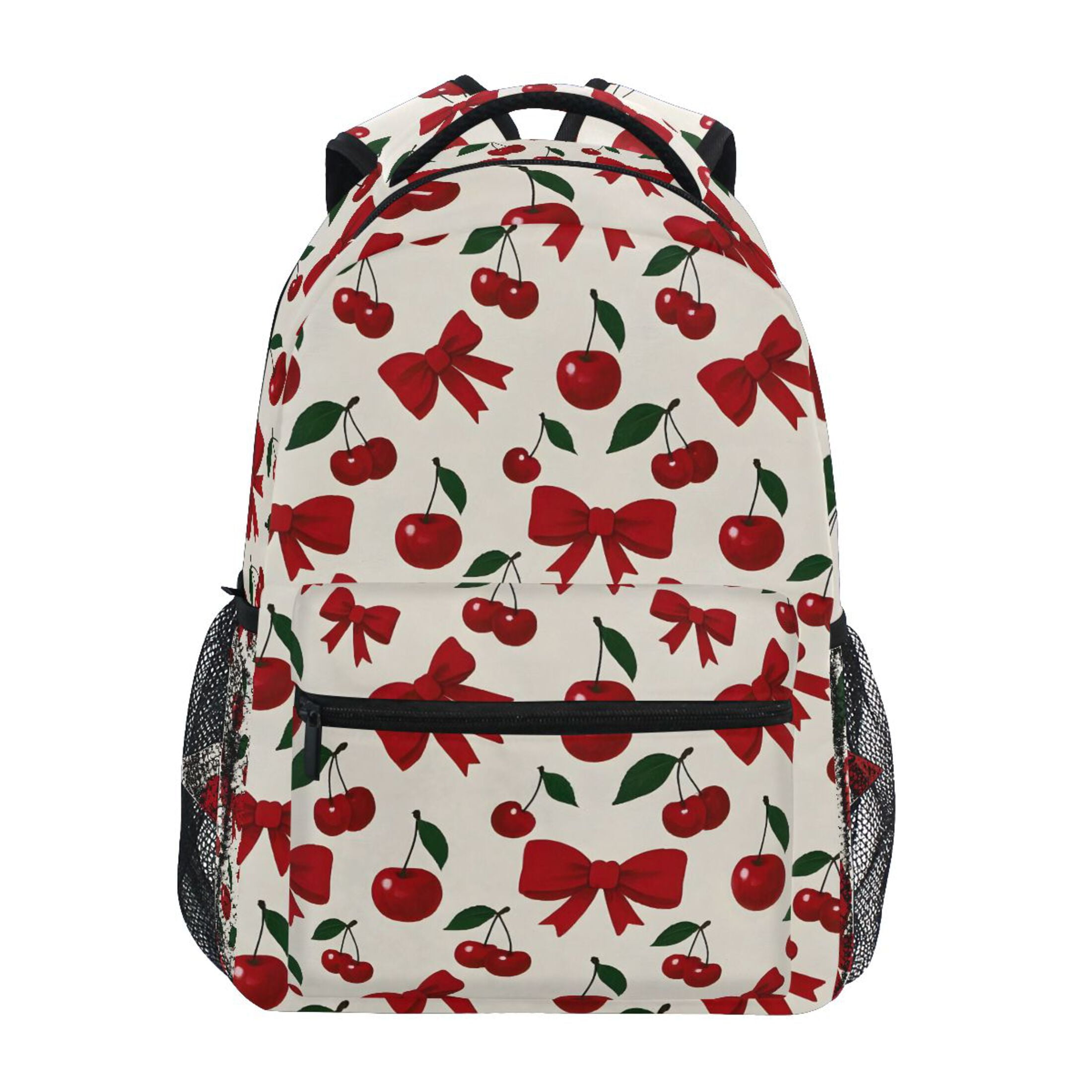 ALAZA Stylish Backpack Cherry Fruits Bow Elementary Bookbag