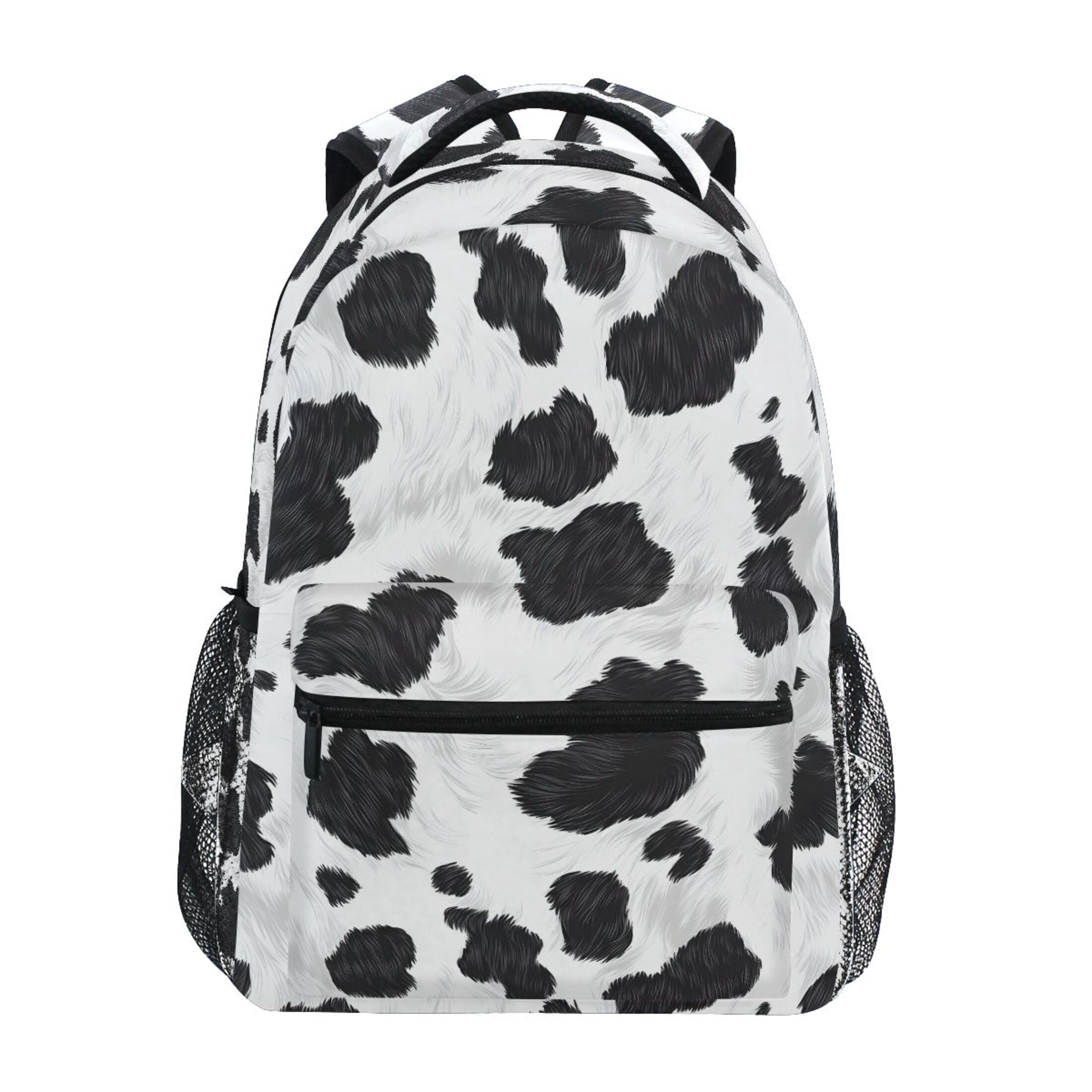 ALAZA Stylish Backpack Cow Print Elementary Bookbag Personalized Laptop School Bags Travel Daypack