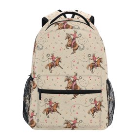 ALAZA Stylish Backpack Cowboys Riding Elementary Bookbag Personalized Laptop School Bags Travel Daypack