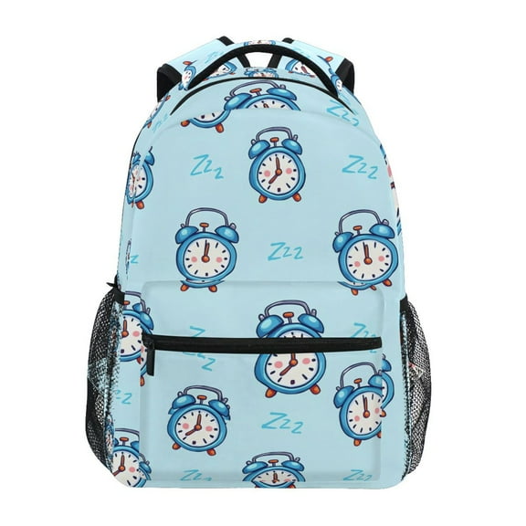 ALAZA Stylish Backpack Cute Alarm Clock Elementary Bookbag Personalized Laptop School Bags Travel Daypack