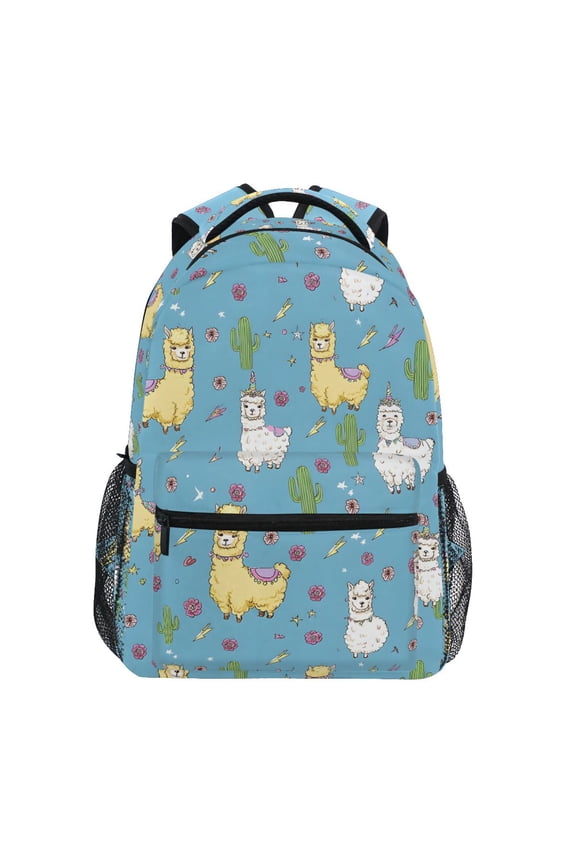 Stylish Backpack Cute Alpacas Cactus Elementary Bookbag Personalized Laptop School Bags Travel Daypack
