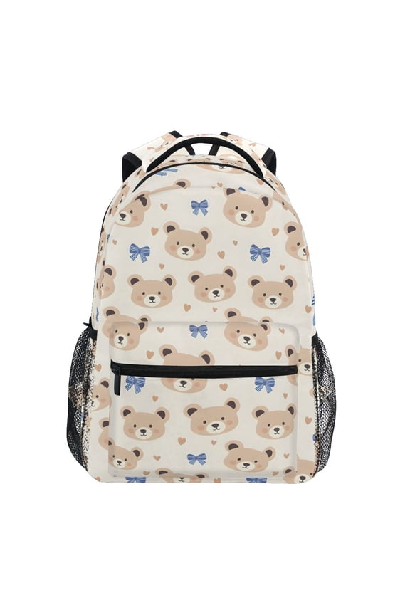 Stylish Backpack Cute Bears Bows Elementary Bookbag Personalized Laptop School Bags Travel Daypack