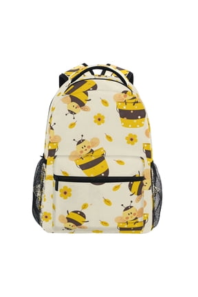 Stylish Backpack Cute Bees and Daisy Elementary Bookbag Personalized Laptop School Bags Travel Daypack