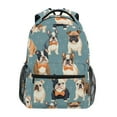 thumbnail image 1 of ALAZA Stylish Backpack Cute Bulldogs Elementary Bookbag Personalized Laptop School Bags Travel Daypack, 1 of 6