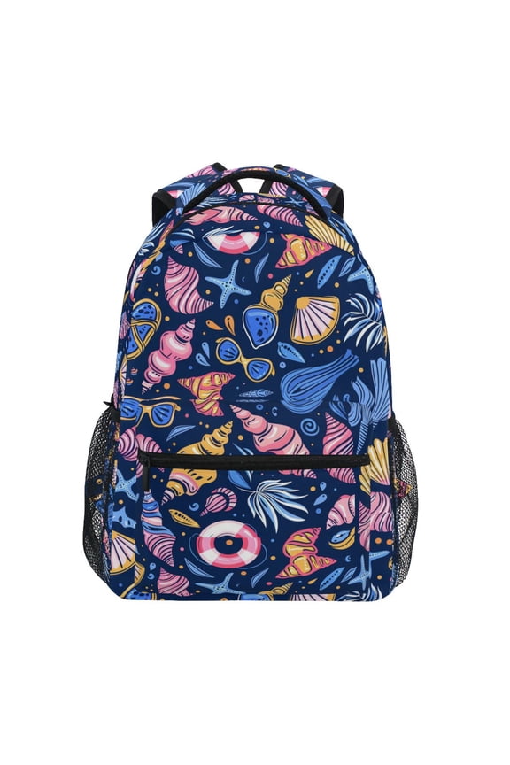 Stylish Backpack Cute Conch Sea Shells Elementary Bookbag Personalized Laptop School Bags Travel Daypack