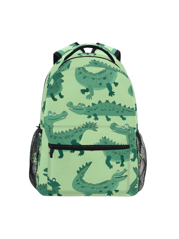 Kids Backpack Cute Crocodile Elementary Bookbag School Bags for Girls Boys Laptop Travel Student Daypack
