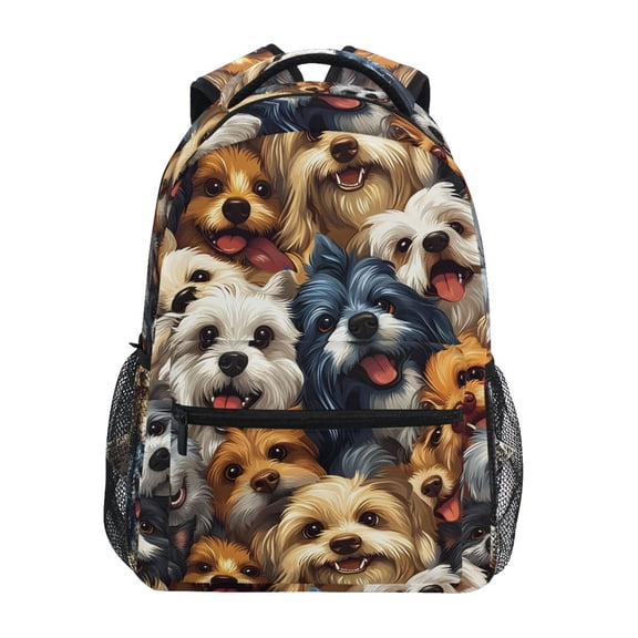 ALAZA Stylish Backpack Cute Dogs Doodle Print Elementary Bookbag Personalized Laptop School Bags Travel Daypack
