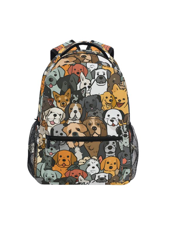 Kids Backpack Cute Doodle Dog Corgi Elementary Bookbag School Bags for Girls Boys Laptop Travel Student Daypack